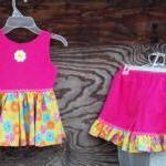 Girls Twirl top and ruffled..